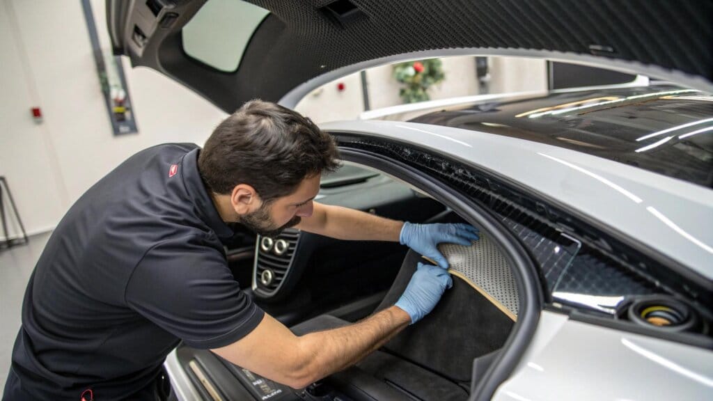 Folie strukturalne: Carbon i szczotkowane aluminium we wnętrzu