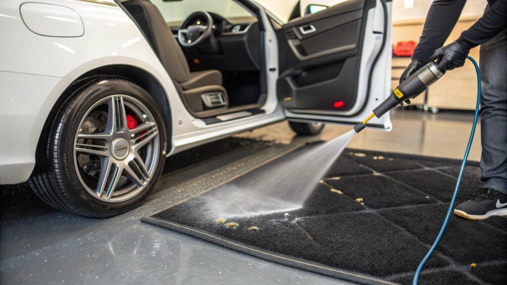 Impregnacja dywaników i wykładzin samochodowych – bariera dla błota i wody