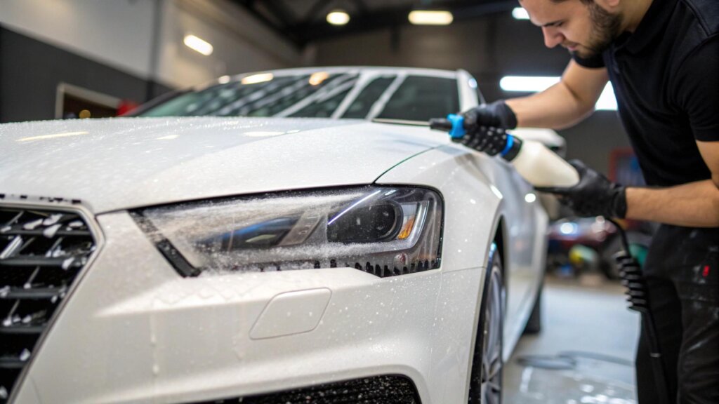 Jak bezpiecznie myć auto z folią bezbarwną PPF na myjni bezdotykowej