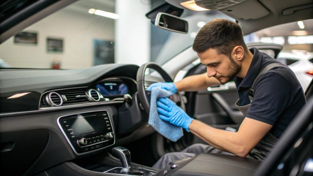 Usuwanie plam z napojów i jedzenia z podsufitki