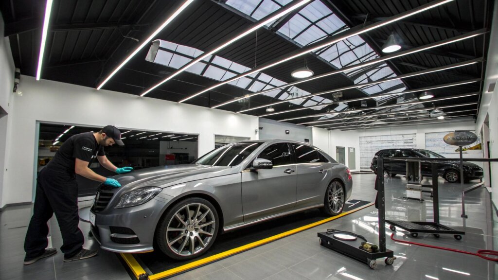 Oklejanie dachu na czarny połysk – efekt szklanego dachu