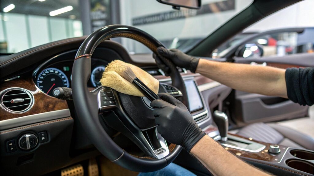 Renowacja kierownicy skórzanej – kiedy wystarczy czyszczenie, a kiedy farbowanie?