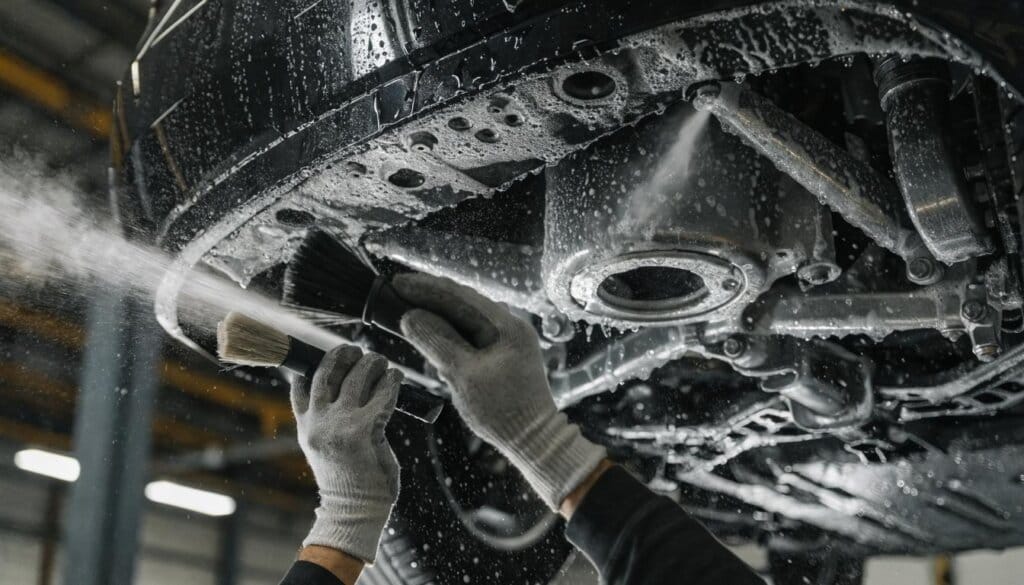 Detailingowe czyszczenie podwozia na podnośniku – dlaczego to standard w autach premium?