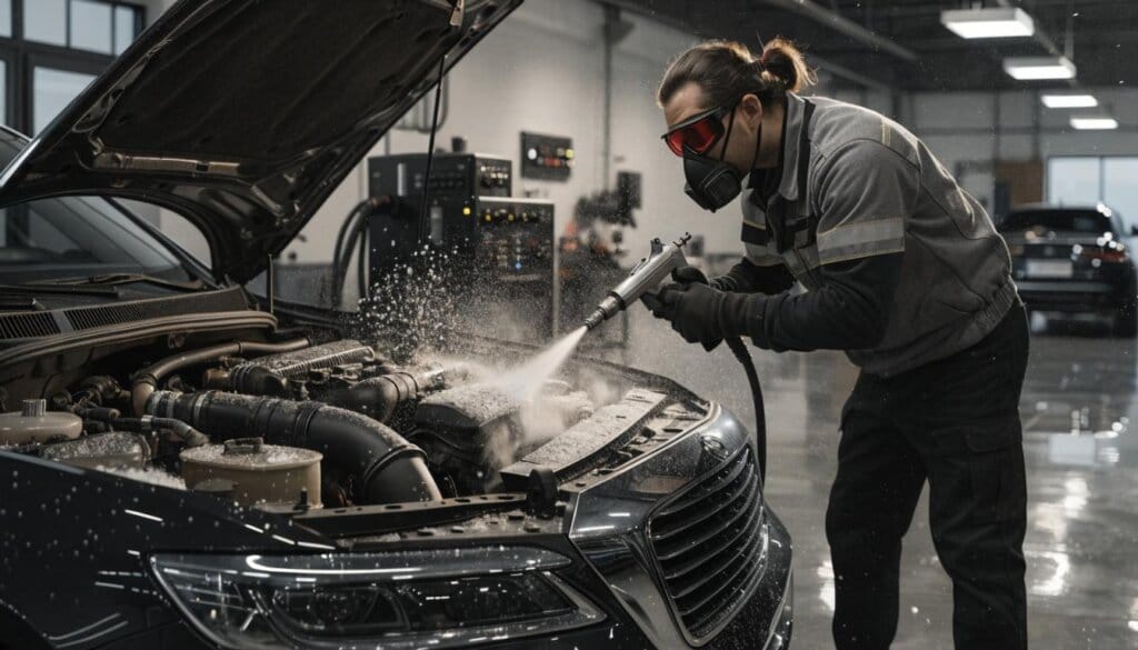 Dry Ice Cleaning (Suchy lód) – rewolucja w czyszczeniu silników i podwozi