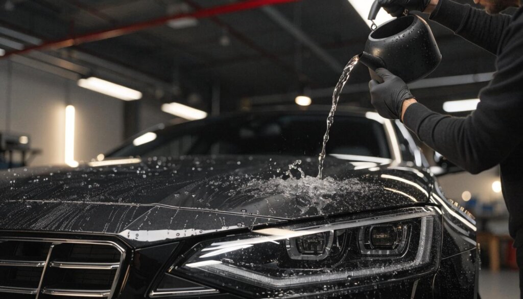 Naprawa rys na folii PPF – kiedy wystarczy ciepła woda?