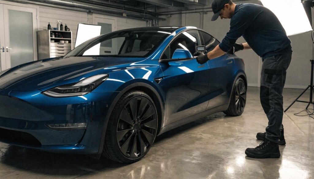 Tesla i miękki lakier – dlaczego auta elektryczne wymagają PPF od razu po zakupie?