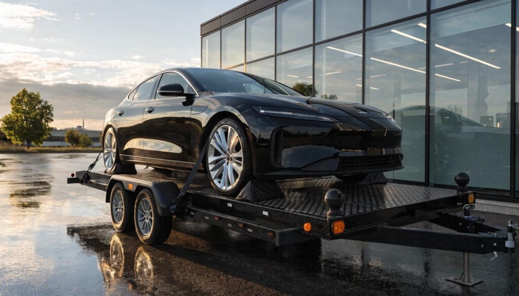 Transport auta z salonu pod drzwi studia – usługa Door-to-Door