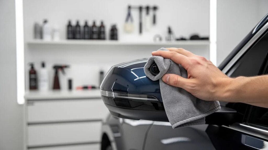 Czyszczenie obiektywów kamer 360 w samochodzie