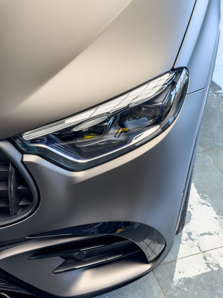 Mercedes GLC 2026 matowa folia PPF – reflektor i maska